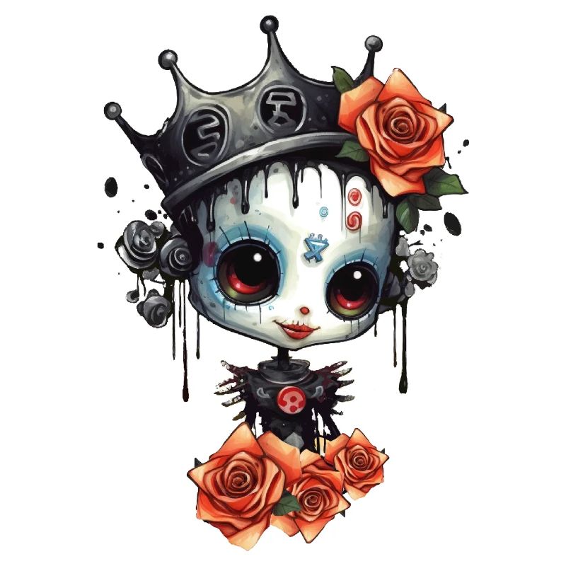 Cute Robot Gothic Queen