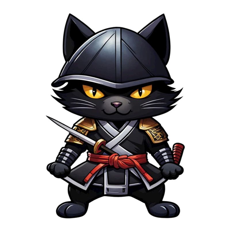 Ninja Katze - Samurai Kätzchen