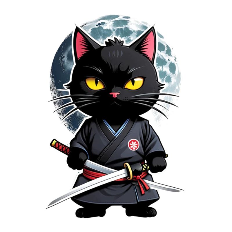 chat ninja - chaton samourai