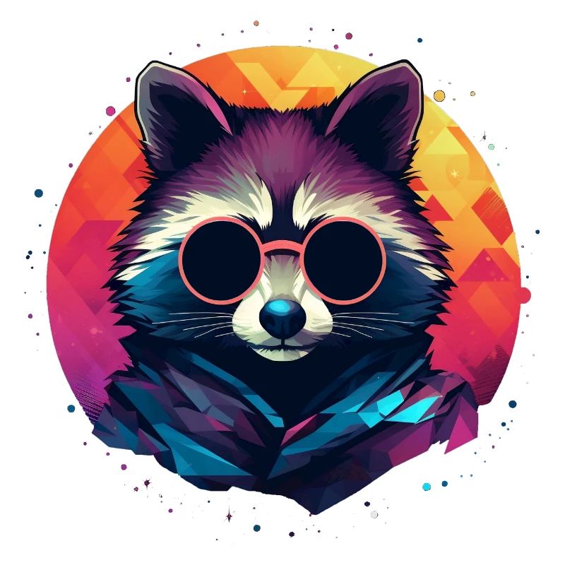Synthwave Raccoon