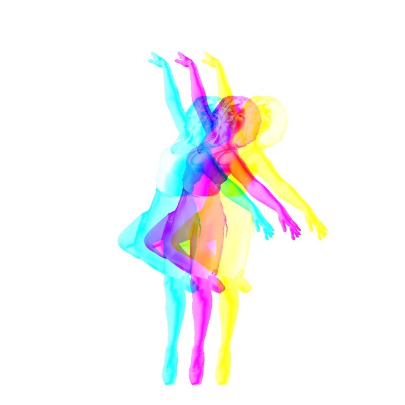 Danseuse aux cheveux bouclés