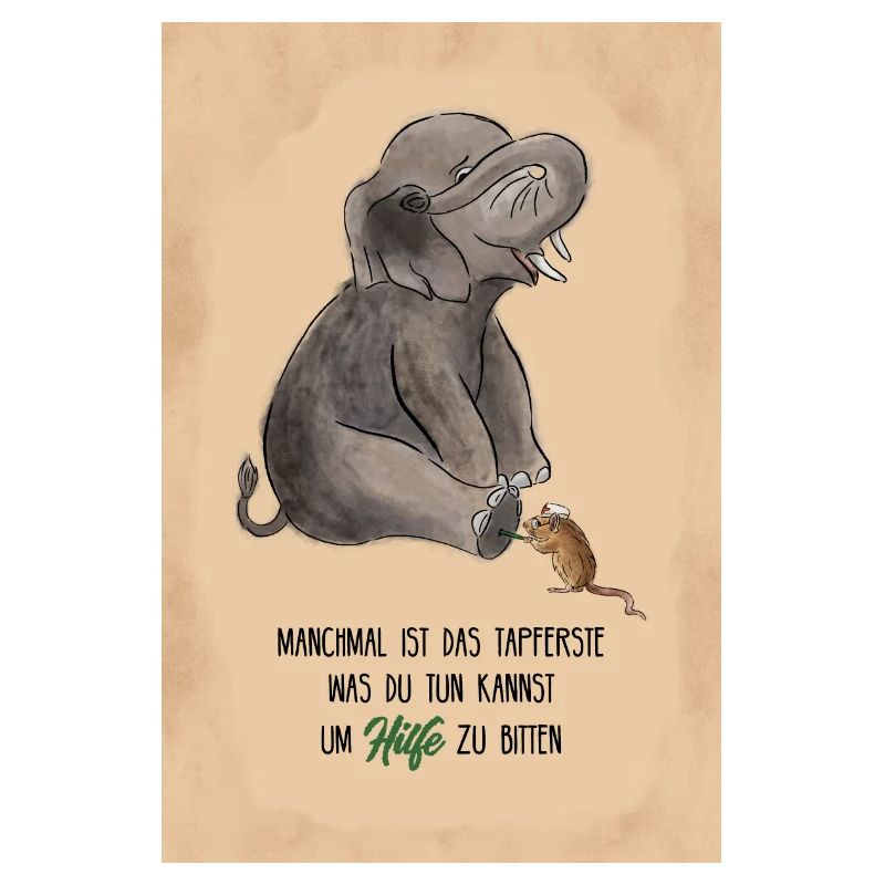 La souris aide l’éléphant : Dire pour plus de bravoure
