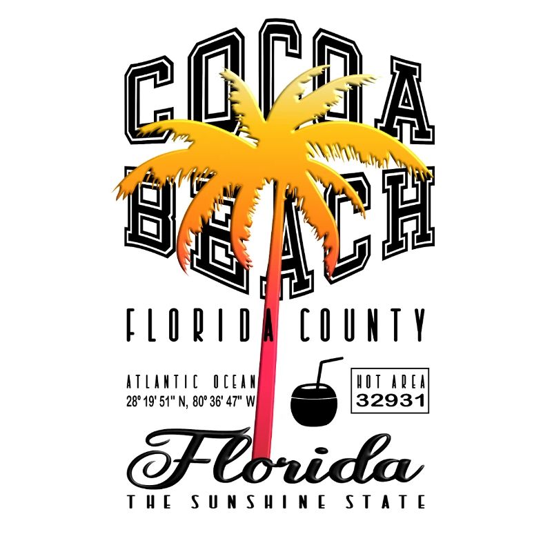 Floride plage de cacao palme comté vacances états-unis