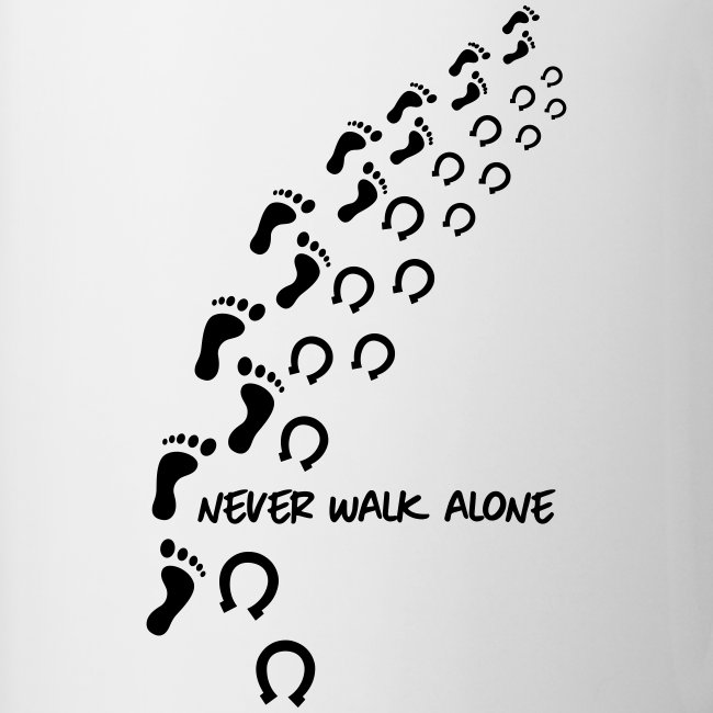 never walk alone horse - Tasse zweifarbig