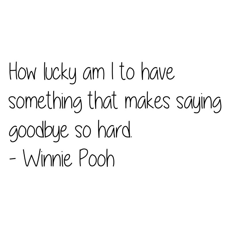 Zitat Spruch goodbye pooh Geschenk Idee
