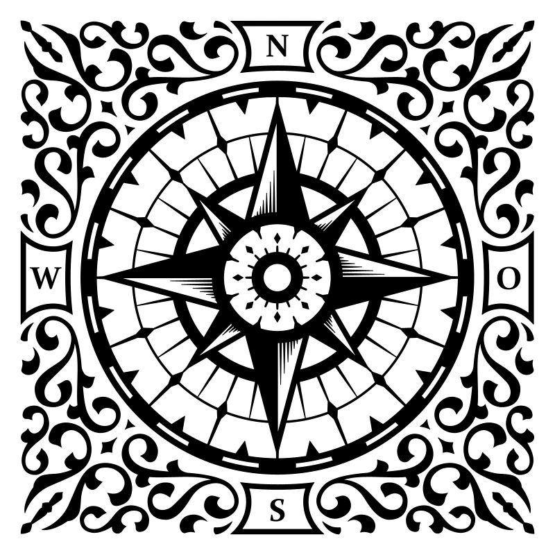 Kompass Ornamente