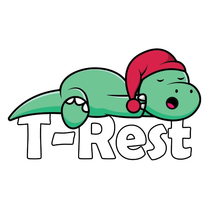 T-Rest - Sleeping T-Rex pun Dino