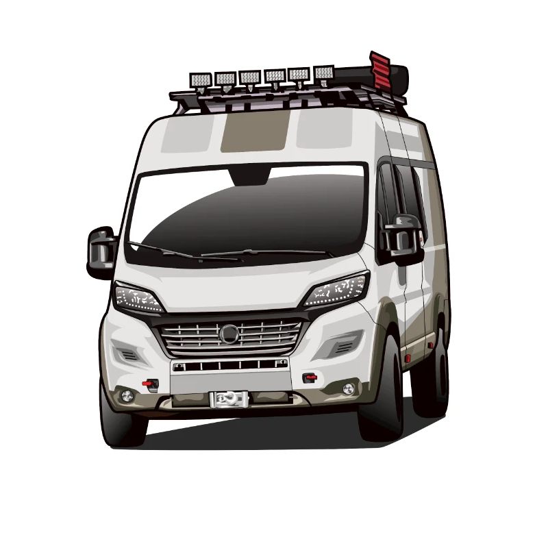 Campervan from the front