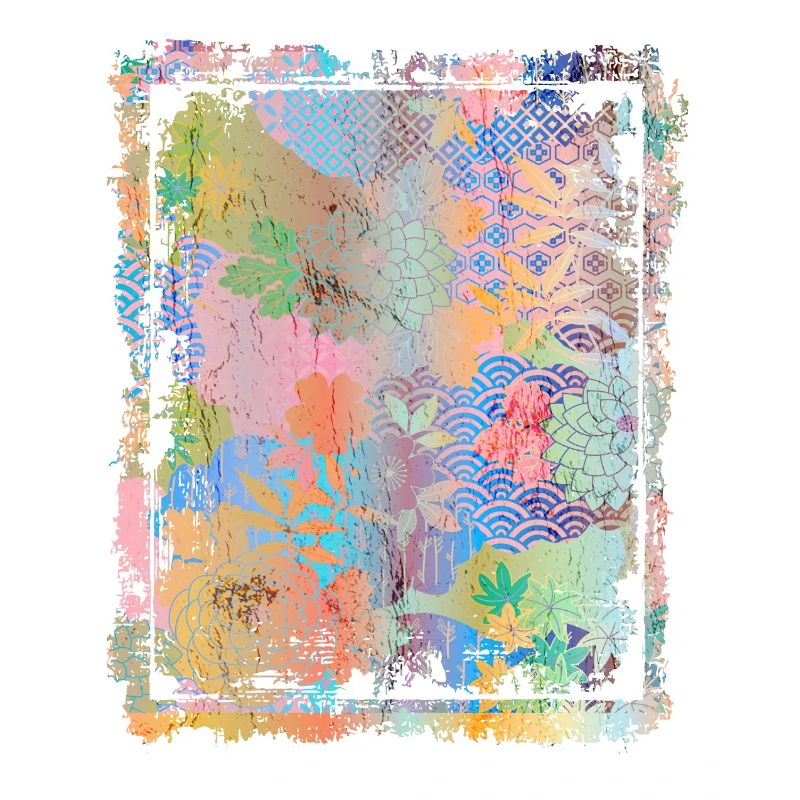Japanese Floral Pattern Chrysanthemum Cherry