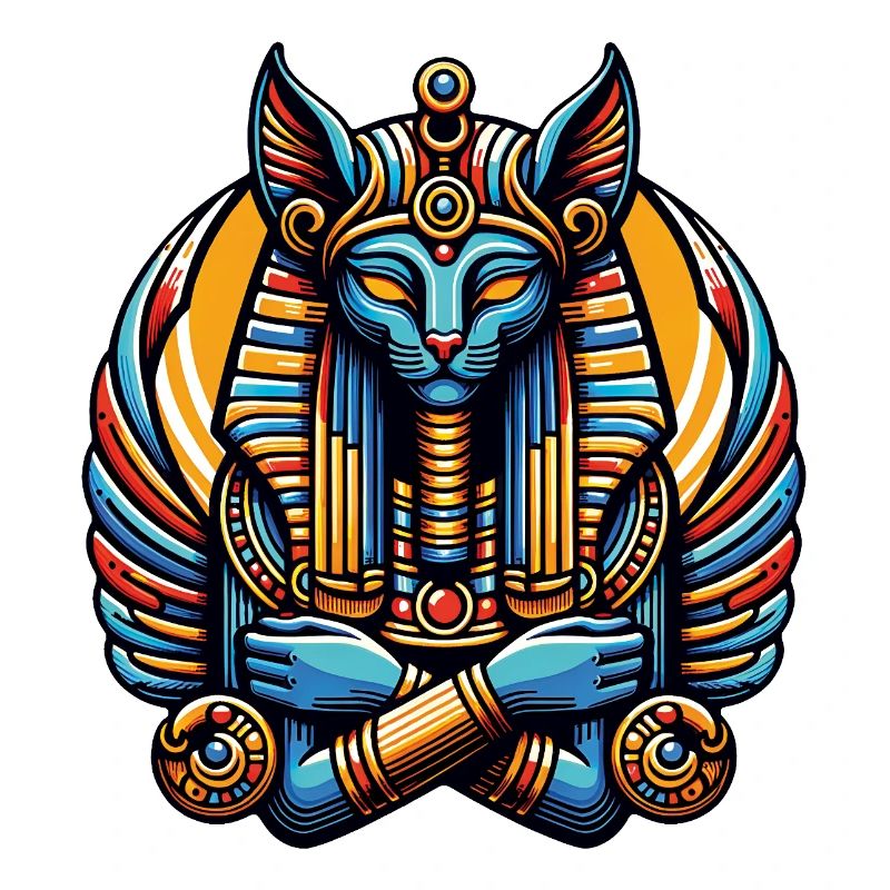 Cat in Egyptian Pharaoh Style