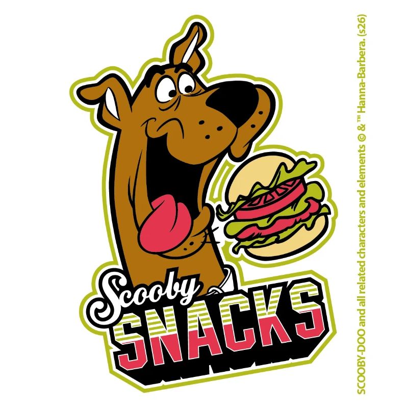 Scooby-Doo Mit Burger Und Spruch Scooby Snacks