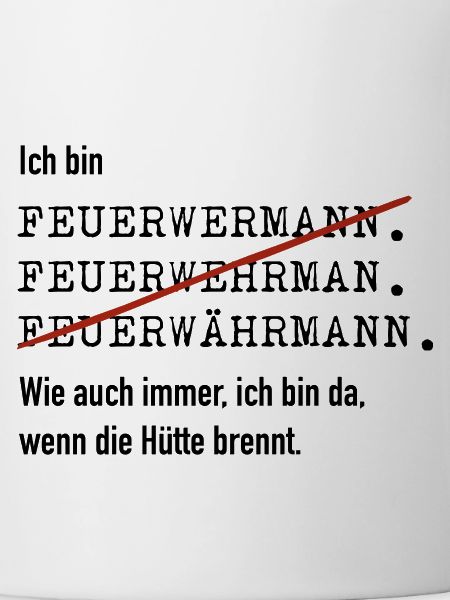 Ich bin Feuerwehrmann