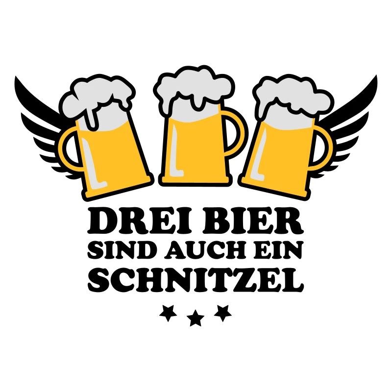Drei Bier ein Schnitzel