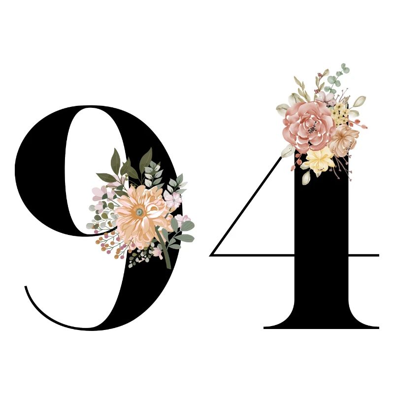 94e anniversaire fleuris (Cadeau de 94 ans)