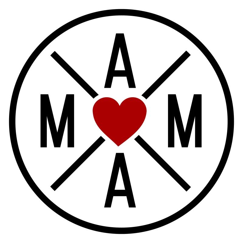 Mama Kreis mit Herz / Farbwechsel