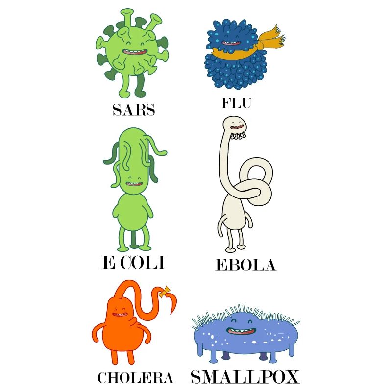 Douces bactéries et virus - grippe, E.Coli