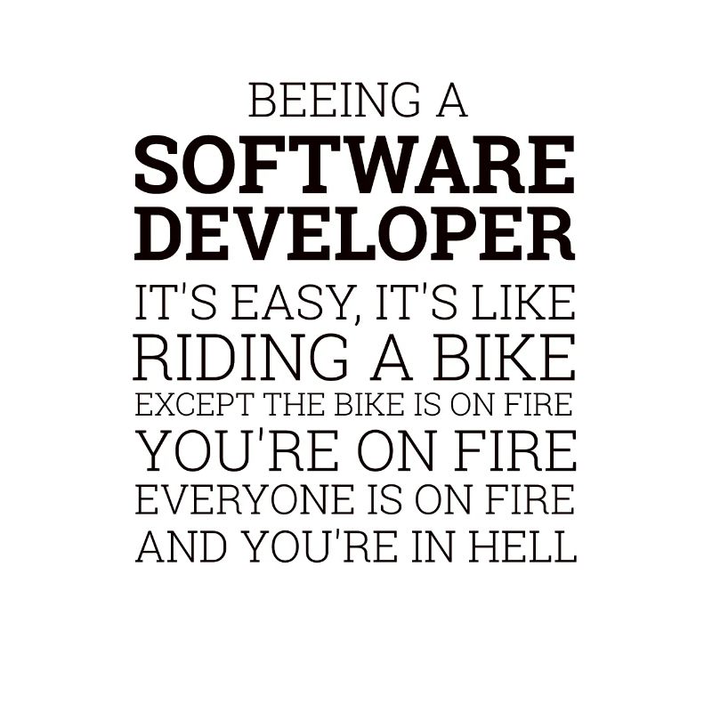 « Software Developer- Riding a Bike » | Ordinateur