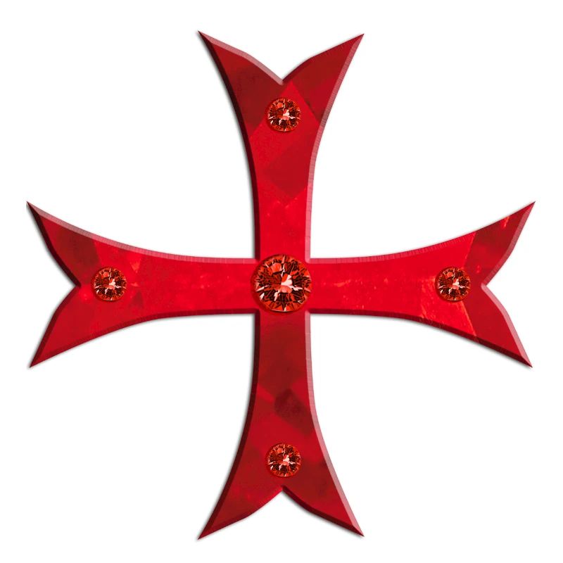 Templar cross red rubies