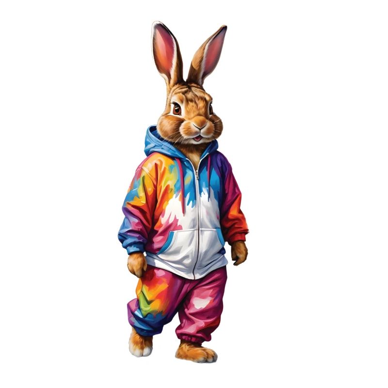 Lapin de Pâques coloré, mignon et mignon pour Pâques