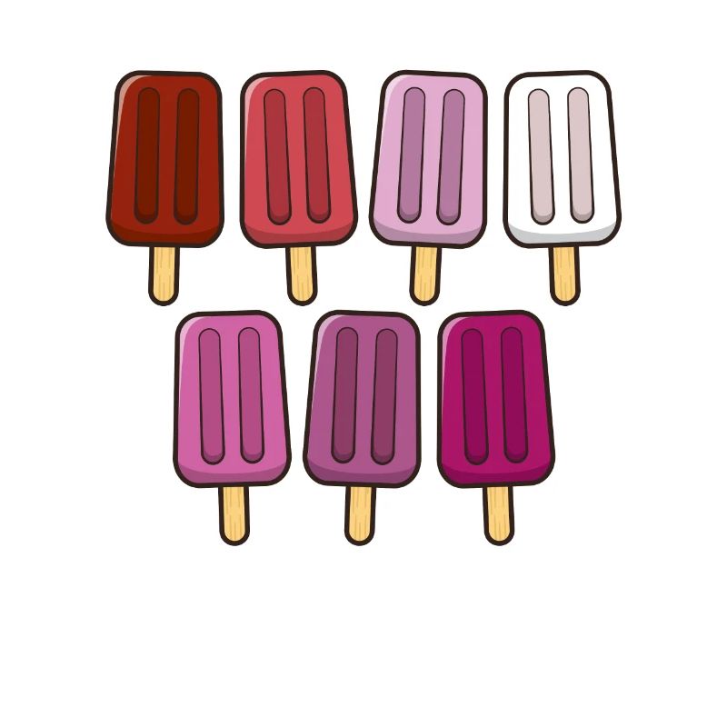 Lesbian Flag Popsicles 4 juillet Subtle Pride