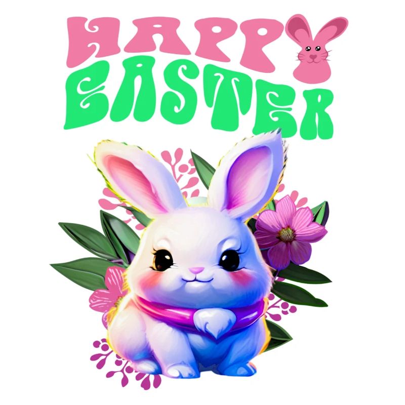 Lapin de Pâques - lapin doux Joyeuses Pâques