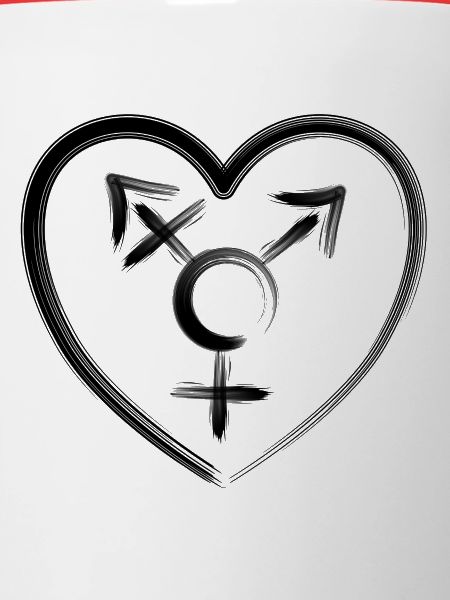 Heart emblem transgender black