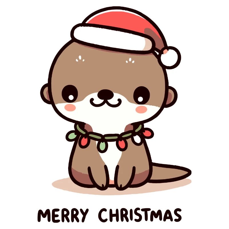 Frohe Weihnachten Otter - süßes Geschenk