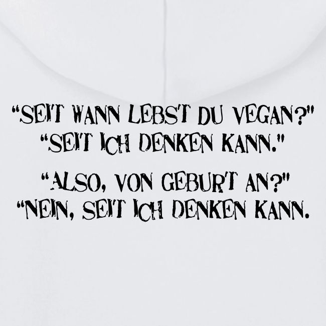 seit wann lebst du vegan