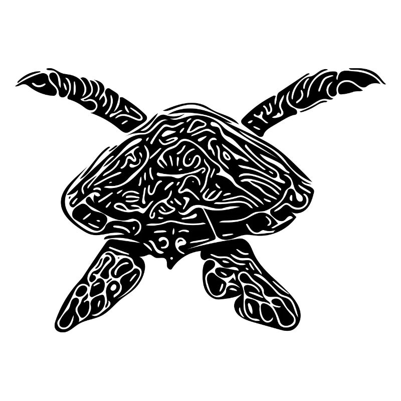 Vintage turtle in flight