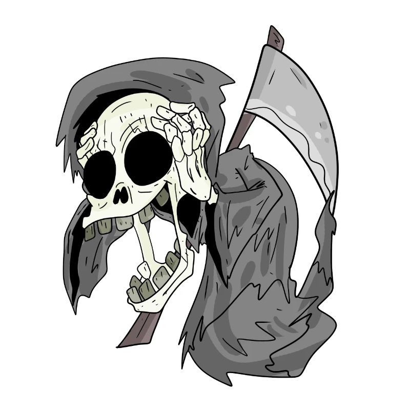 Grim Reaper laughs funny