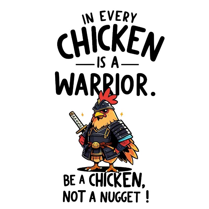 Chicken as a warrior
