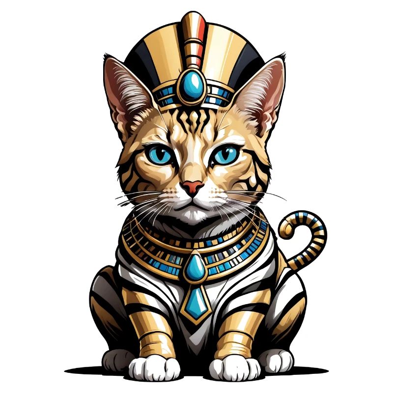 Chat Pharaon Chat Égypte Pyramide Cadeau