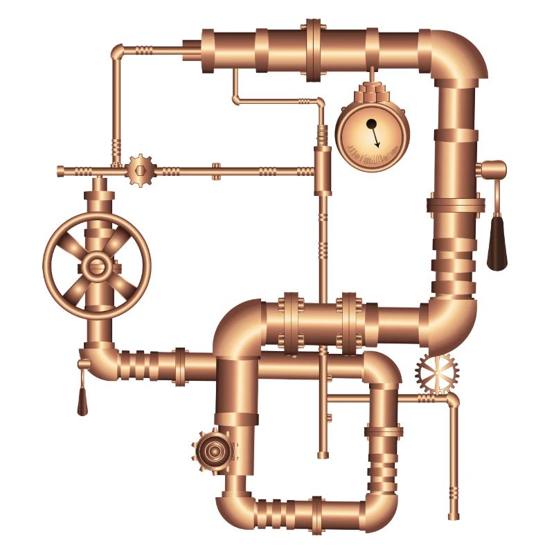 Style steampunk dans le look de la machine à vapeur