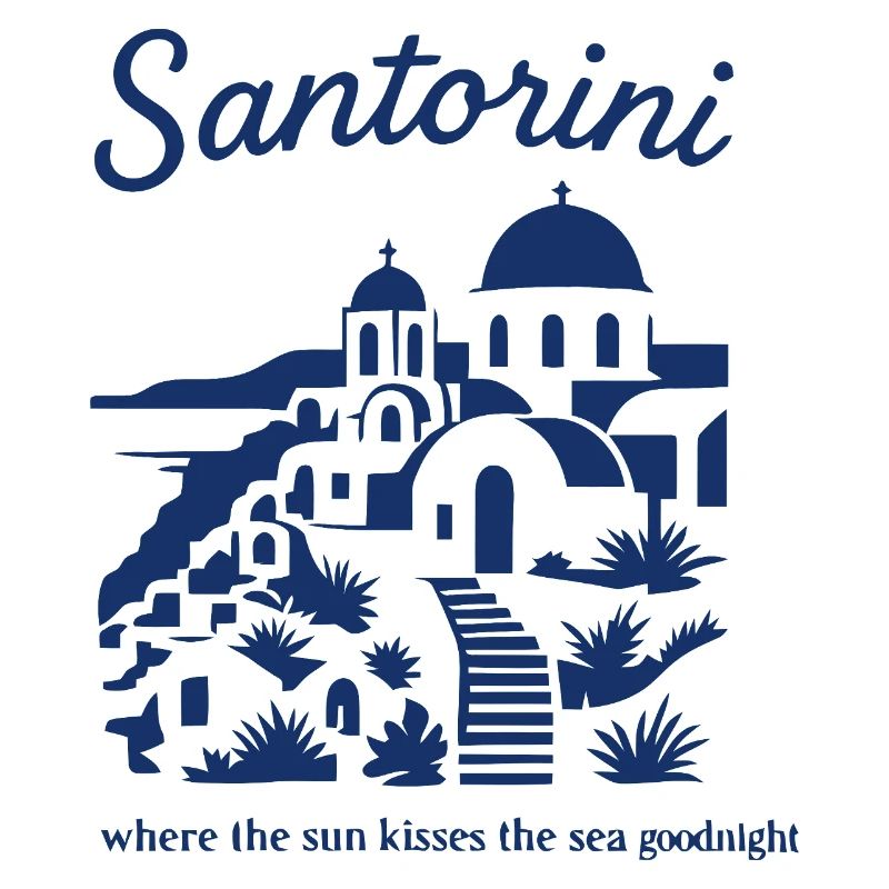 Santorini Sunsets Mountainscape Design