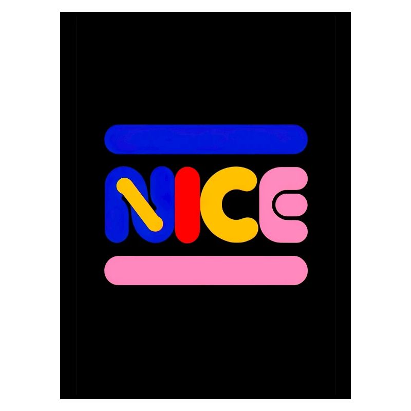 Joli mot néon multicolore