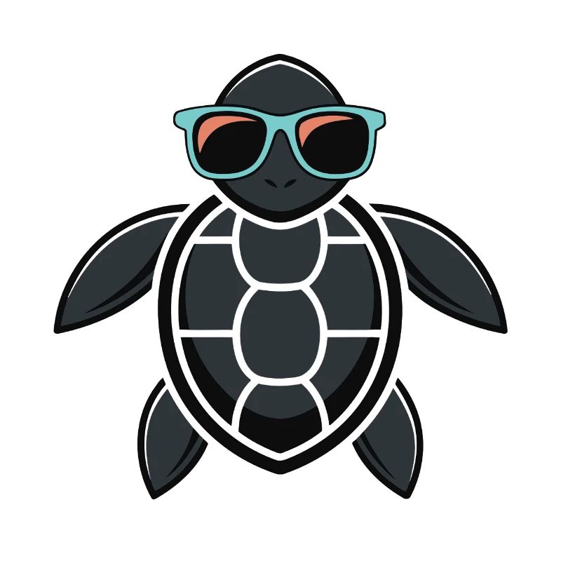 Solar turtle with glasses