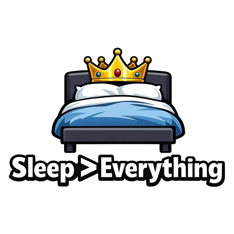 Funny Sleep Lover Crown Bed Design