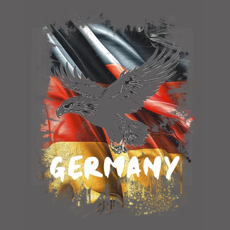 German eagle with Germany flag