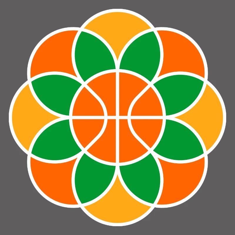 Mandala de fleur de basket-ball
