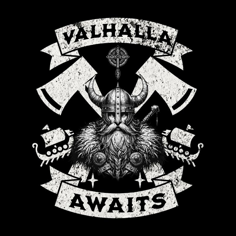 Valhalla Awaits – Wikinger Krieger Design