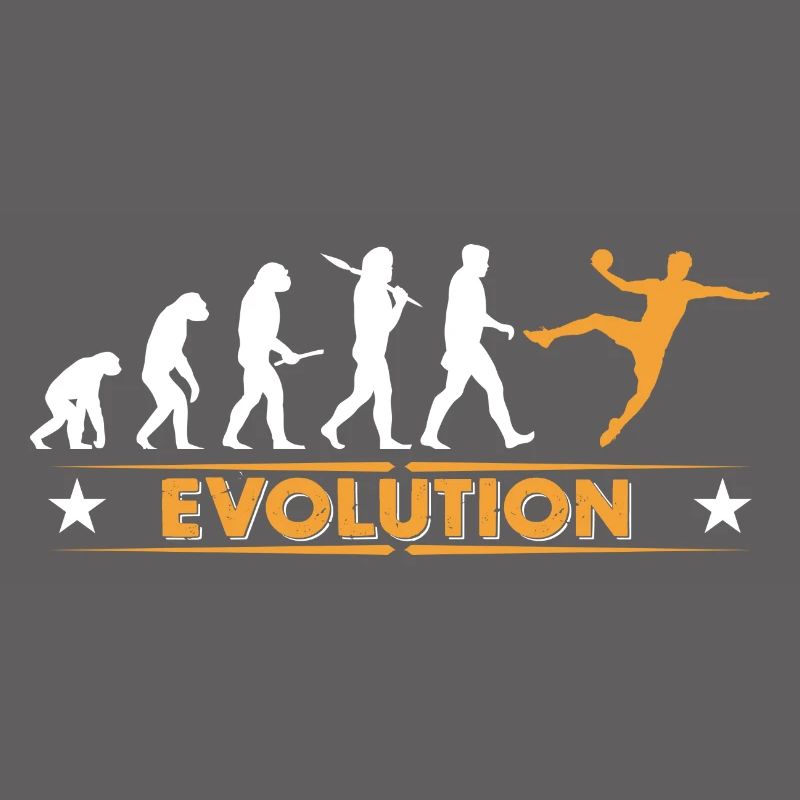Handball Evolution - orange/weiss