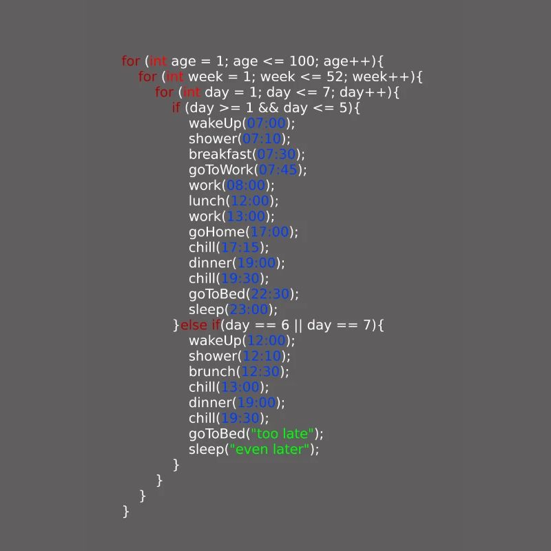 My Life -- Java Code