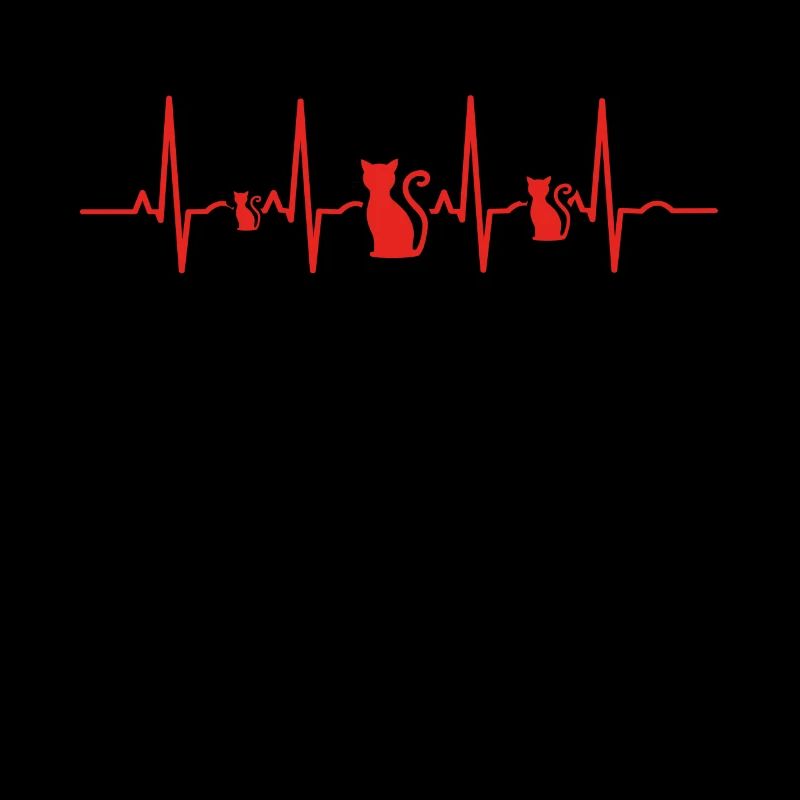 Heartbeat heart ekg evolution human cat gift