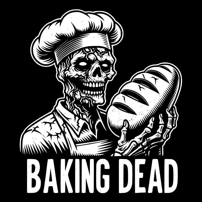 The Baking Dead creepy zombie as a baker