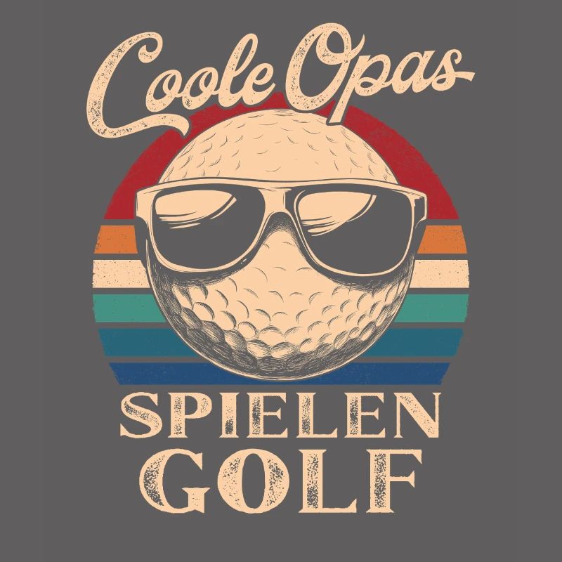 Coole Opas spielen Golf Retro Großvater