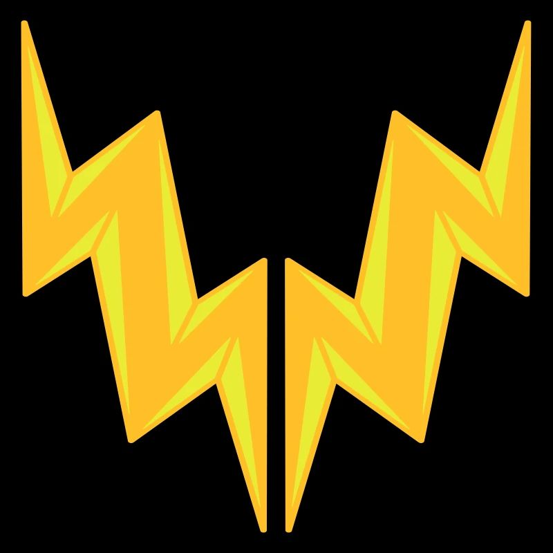2 blitze stromschlag gefahr schild blitz symbol ka