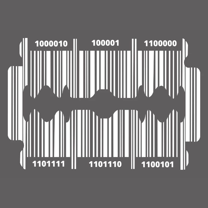 Razor blade with code