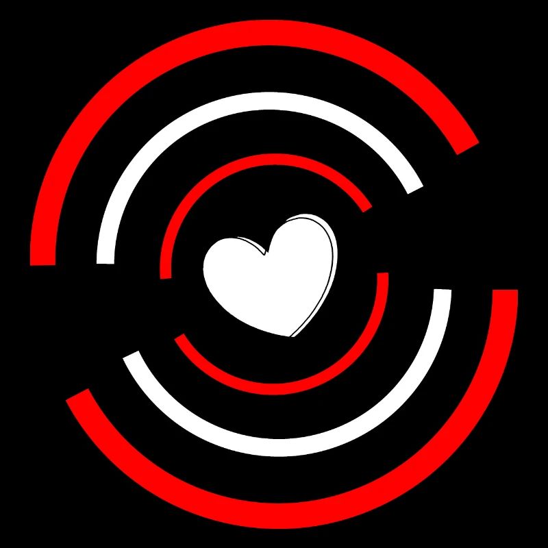 Herz rot weiß