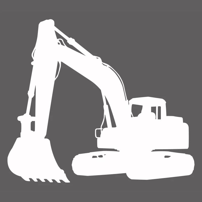 Silhouette d’excavatrice pour la conception de bâtiments