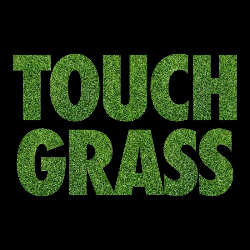 Touch Grass Meme Internet Slogan